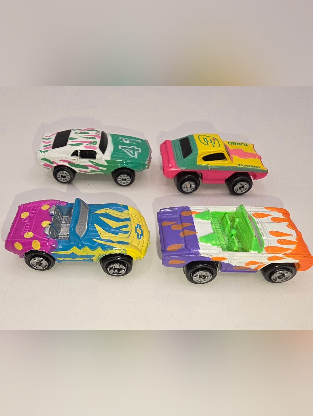 1992 Micro Machines Neon Beach Lot Thunderbird Mustang GT 500 Corvette GTO